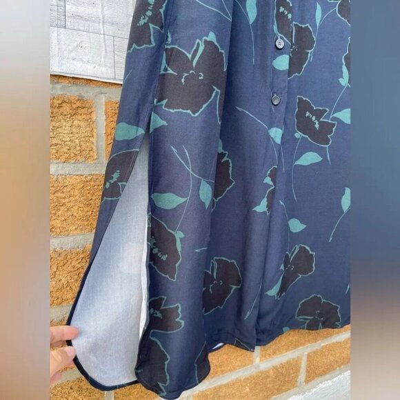 Xacus Art floral button down belted dress size 42/6 - Picture 4 of 14